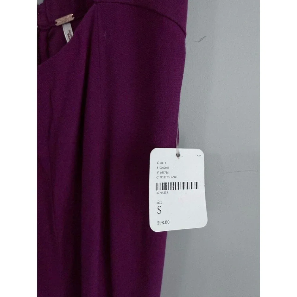 Free People Nolita Romper Small Plum Cutout Boho Festival Jumpsuit NWT Magenta S